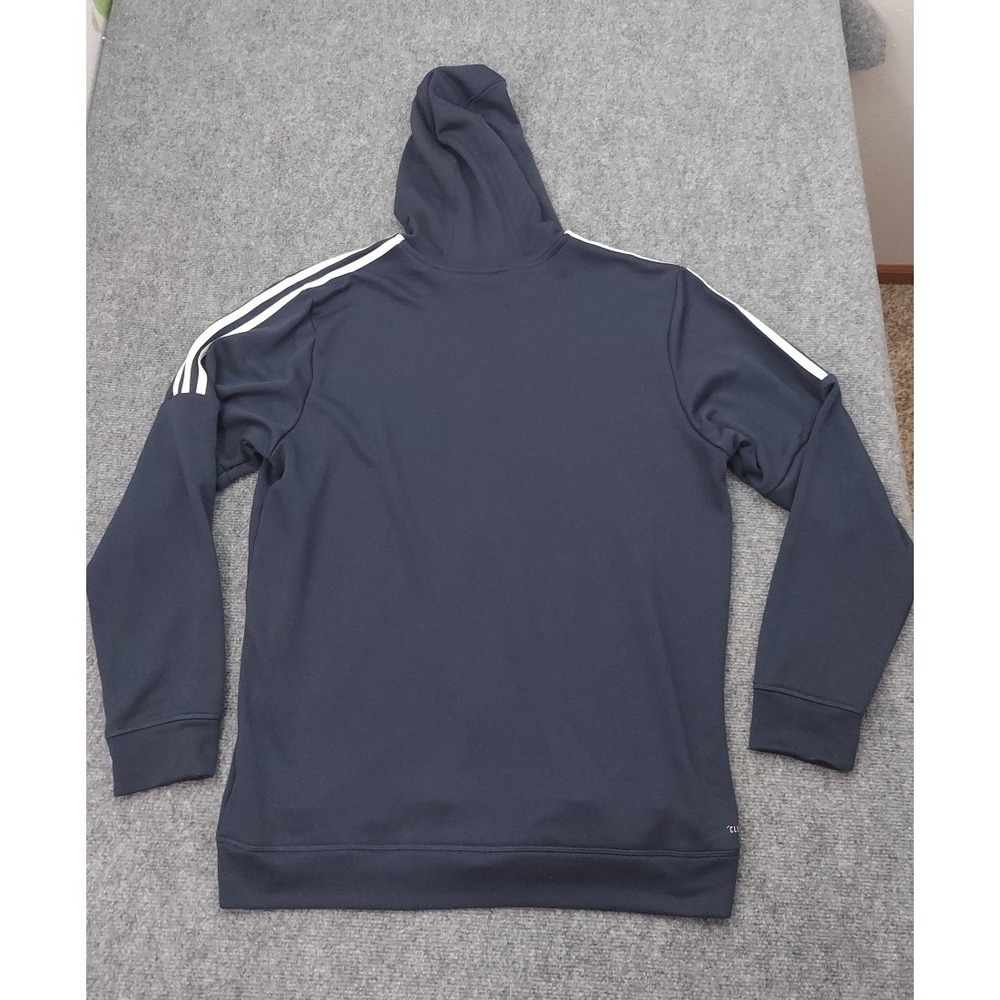 Adidas Track Jacket Mens XL Blue Full Zip Athletic Hooded Pockets Athleisure Gym - Picture 2 of 11